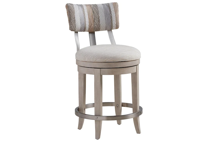 Malibu Cliffside Swivel Upholstered Counter Stool by Barclay Butera at Esprit Decor Home Furnishings